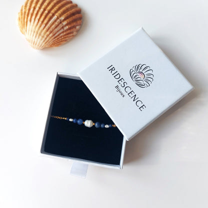 Bracelet en sodalite dans son packaging
