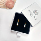 Boucles d'oreilles en aventurine dans son packaging