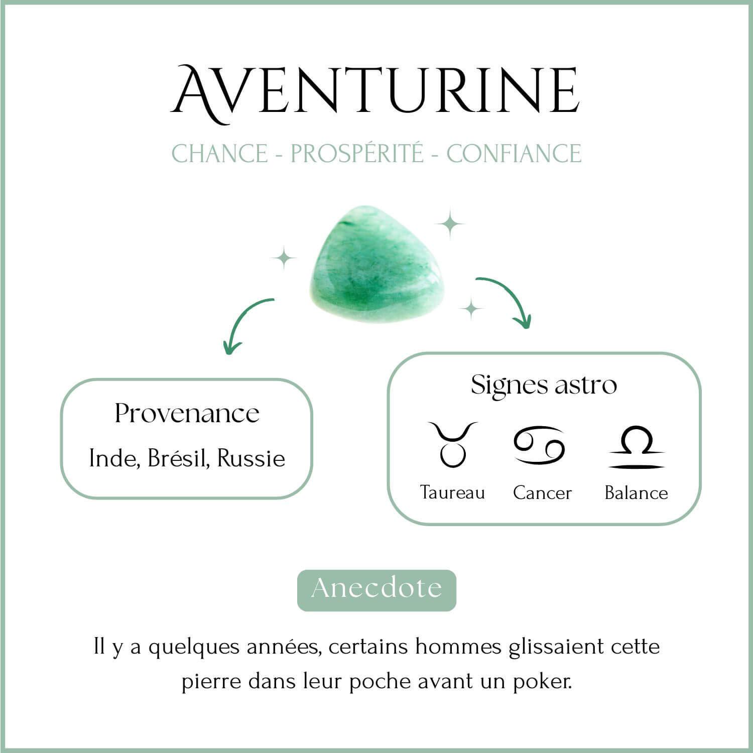 Vertus de la pierre aventurine